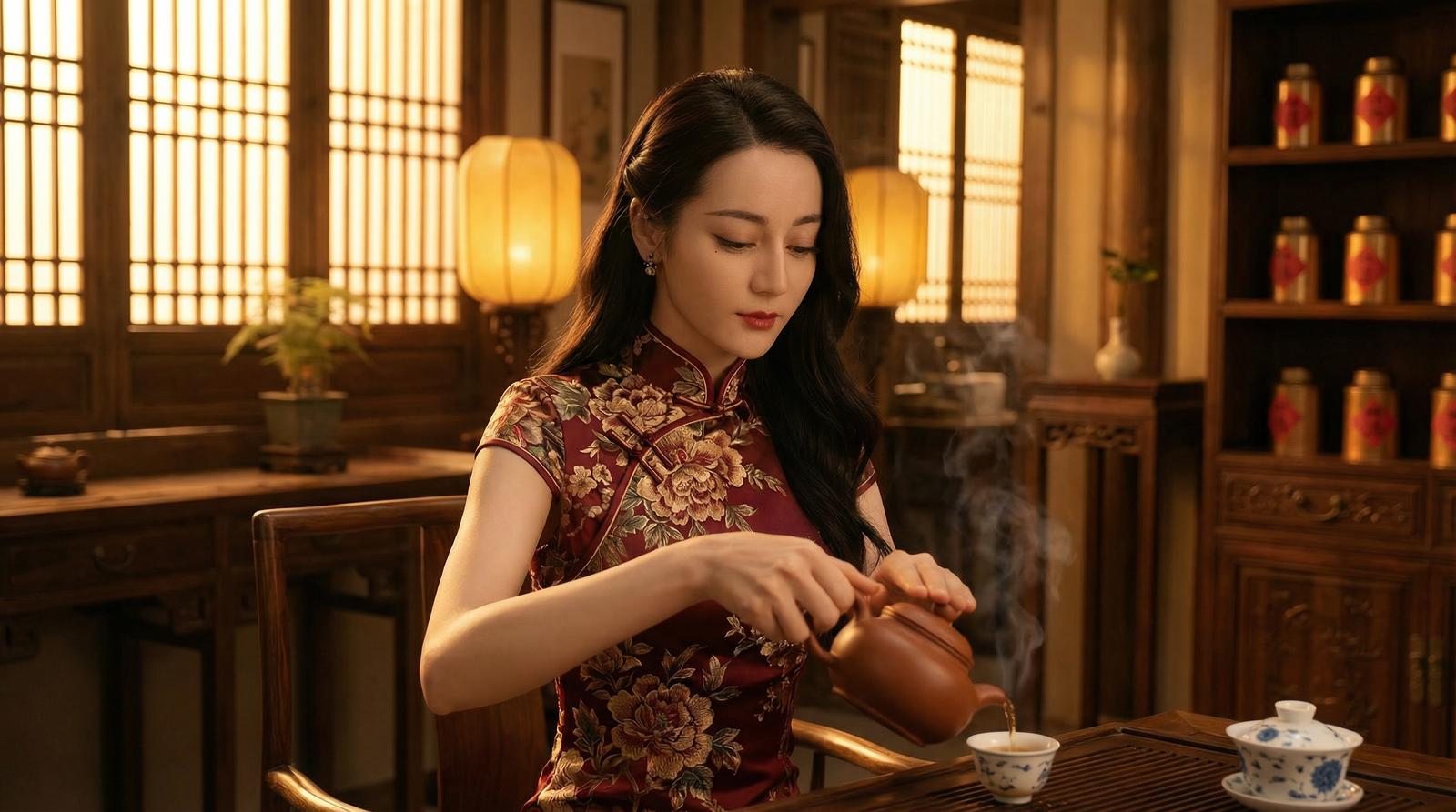 蜜桃古风茶艺写真视频